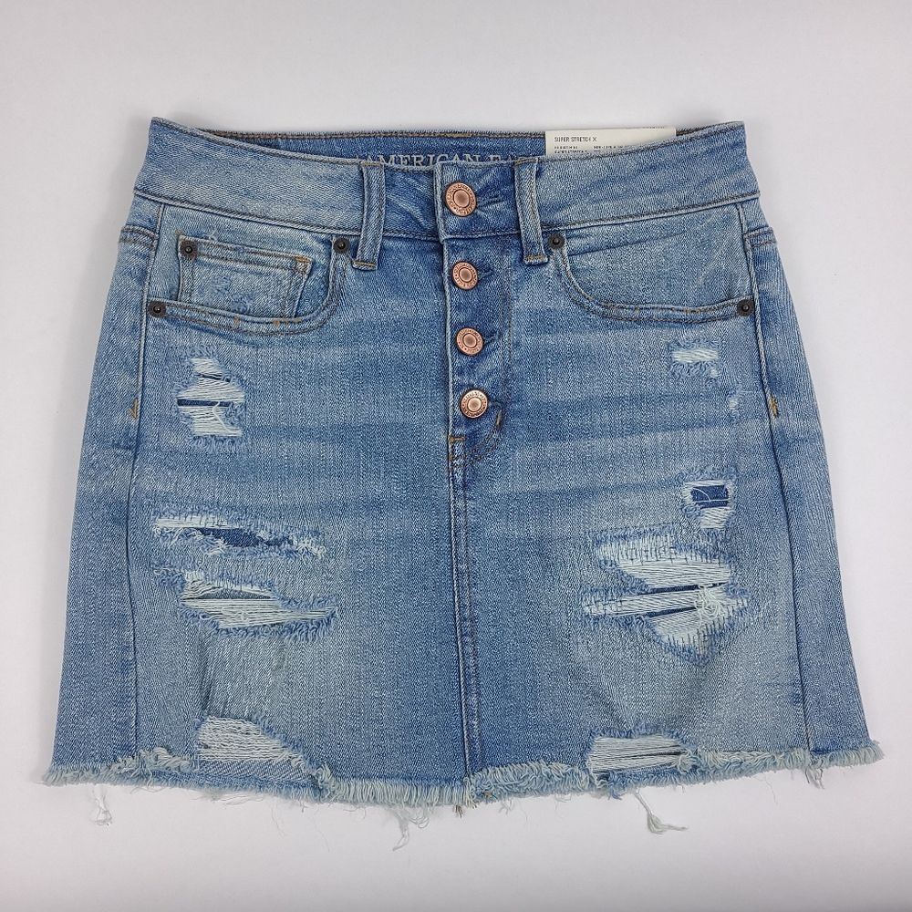 American Eagle Hi-Rise Denim Mini Skirt